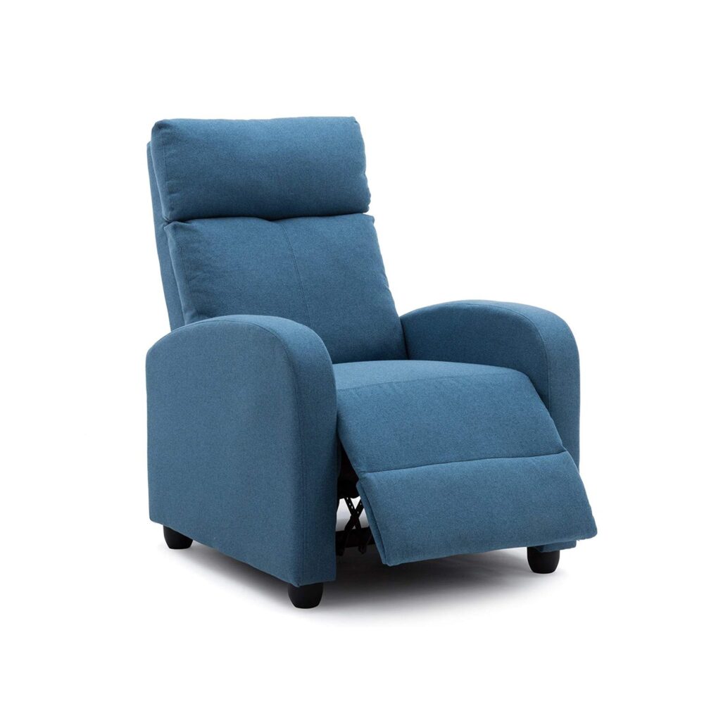 Chair Blue Lounger Fabric Living Room